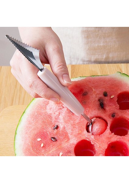 Pembe Mutfak Aksesuarları Çift Kafalı Paslanmaz Çelik Oyma Bıçağı Meyve Karpuz Dondurma Balye Kepçe Yığınları Kaşık Ev Gadget'lar (Yurt Dışından) indirimleri