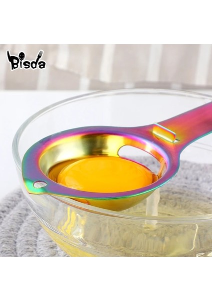 Gökkuşağı No.0-1 Adet 1/10 Adet Paslanmaz Çelik Yumurta Sarısı Ayırıcı Mutfak Eşyaları Yumurta Beyaz Bölücü Kolu Çıkarıcı Filtre Süzgeç Aracı Aşçı Gadget (Yurt Dışından) modelleri