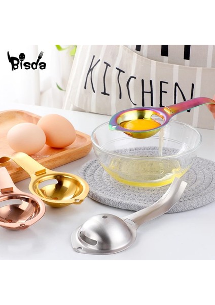 Gökkuşağı No.0-1 Adet 1/10 Adet Paslanmaz Çelik Yumurta Sarısı Ayırıcı Mutfak Eşyaları Yumurta Beyaz Bölücü Kolu Çıkarıcı Filtre Süzgeç Aracı Aşçı Gadget (Yurt Dışından) fırsatları