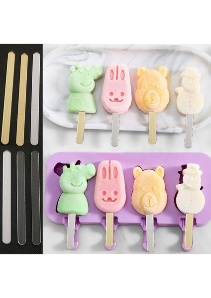 Temizle Şeffaf/altın/gümüş 10 Adet Akrilik Dondurma Çubukları Dondurma Çubuğu Çocuklar El Sanatları Dıy El Yapımı El Sanatları Yapma Bebek Duş Çocuklar Hediye (Yurt Dışından) indirimleri