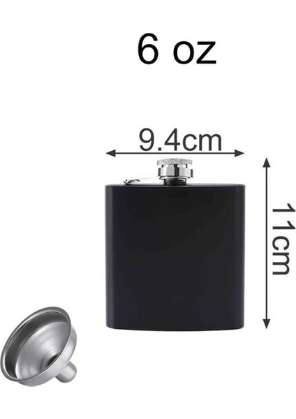 6 Oz B 8 Oz Paslanmaz Çelik Cep Şişesi Siyah Viski Karaf Alkol Içme Cep Şişe Şişesi Tiryakisi Seyahat Kamp Için Drinkware (Yurt Dışından)