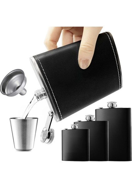 6 Oz B 8 Oz Paslanmaz Çelik Cep Şişesi Siyah Viski Karaf Alkol Içme Cep Şişe Şişesi Tiryakisi Seyahat Kamp Için Drinkware (Yurt Dışından) fiyatları