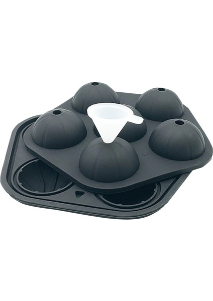 Huni ile Turuncu Silikon Basketbol Buz Kalıbı 6 Delikli Jöle Yapımı Kalıp Dayanıklı 3D Buz Küpü Tepsi Viski Makinesi Gıda Sınıfı Buz Kutusu Mutfak Aracı (Yurt Dışından) indirimleri