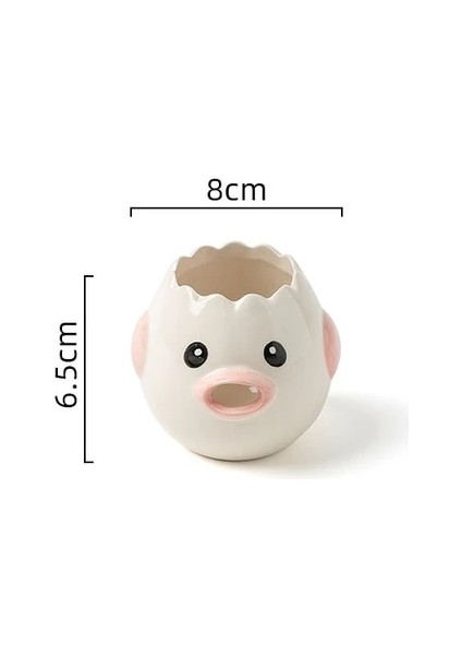 Pembe Sevimli Tavuk Seramik Yumurta Beyaz Ayırıcı Yaratıcı Yumurta Sarısı Protein Ayırıcı Filtre Pişirme Araçları Mutfak Aksesuarları Pratik (Yurt Dışından)