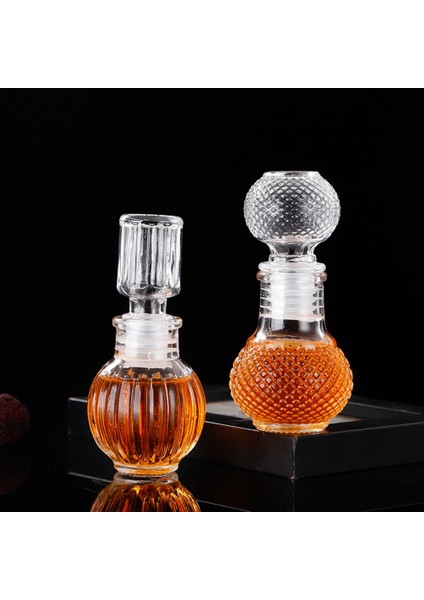 Elmas 50 ml Viski Cam Likör Şişeleri Alkol Şarap Fransız Oyma Parfüm Bal Kavanoz Mini Konteyner Depolama Düğün El Yapımı Hediye (Yurt Dışından)