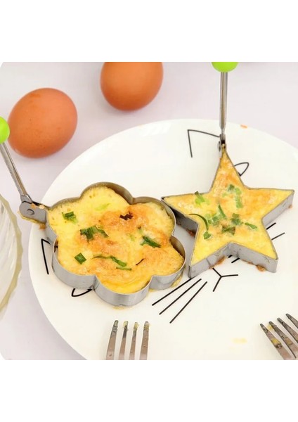 4 Delik-Çiçek Kızarmış Yumurta Gözleme Şekillendirici Komik Yumurta Kalıp Yapışmaz Omlet Yumurta Kalıp Yumurta Tutucu Kızartma Yumurta Pişirme Araçları Mutfak Aksesuarları (Yurt Dışından)