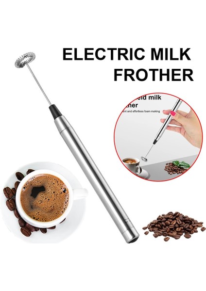 Gümüş Elektrikli Süt Köpürtücü El Mini Köpürtücü Kahve Makinesi Mutfak Blender Kahve Cappuccino Kreması Çırpma Köpük Karışımı Çırpma Araçları (Yurt Dışından) modelleri