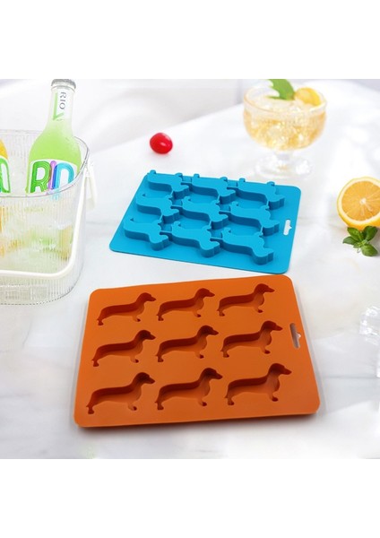 Turuncu 3D Dachshund Çikolatalı Kek Kalıpları Bira Buz Küpü Kalıp Parti Dıy Fondan Pişirme Pişirme Dekorasyon Araçları Silikon Kalıp (Yurt Dışından) fiyatları