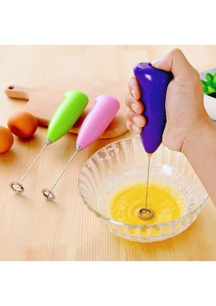 Mor Mini Elektrikli Yumurta Çırpıcı Süt Köpürtücü Yumurta Dize Çırpma Mikser Karıştırma Mutfak El Kahve Kreması Köpüklü Karıştırma Blender (Yurt Dışından) fırsatları