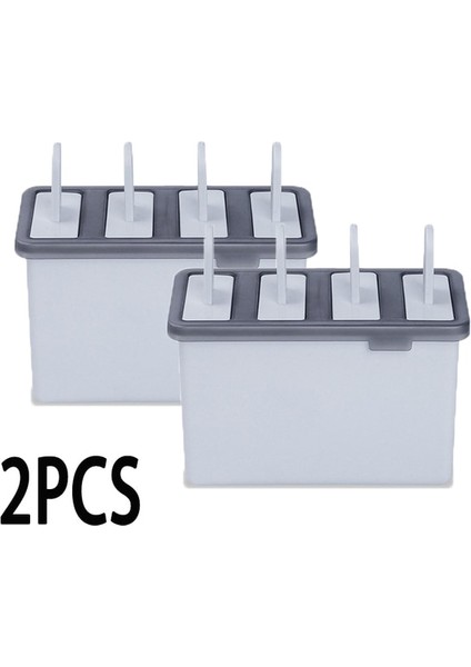 C2 2 Adet Ev Popsicle Kalıp Seti 4 Parça Ev Yapımı Silikon Buzlu Şeker Makinesi Kolay Bırakılan Dondurma Kalıpları Yeniden Kullanılabilir Mutfak Dıy Pop Kalıpları (Yurt Dışından)