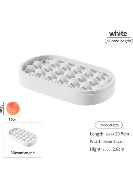 Beyaz Kapaksız Basın Tipi Buz Küpü Yuvarlak Makineleri Bira Kahve Için Buz Hokeyi Kalıp Hızlı Dondurma Mini Buz Topu Parti Mutfak Buz Kutusu Tepsisi Silikon (Yurt Dışından) fiyatları