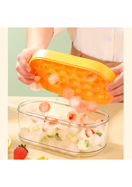 Beyaz Kapaksız Basın Tipi Buz Küpü Yuvarlak Makineleri Bira Kahve Için Buz Hokeyi Kalıp Hızlı Dondurma Mini Buz Topu Parti Mutfak Buz Kutusu Tepsisi Silikon (Yurt Dışından) modelleri