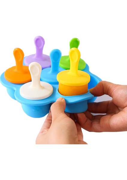 Q-Bluee Dondurma Buz Pops Kalıp Taşınabilir Silikon Popsicle Kalıp Topu Makinesi Bebek Dıy Gıda Takviyesi Araçları Meyve Sarsıntı (Yurt Dışından) fırsatları