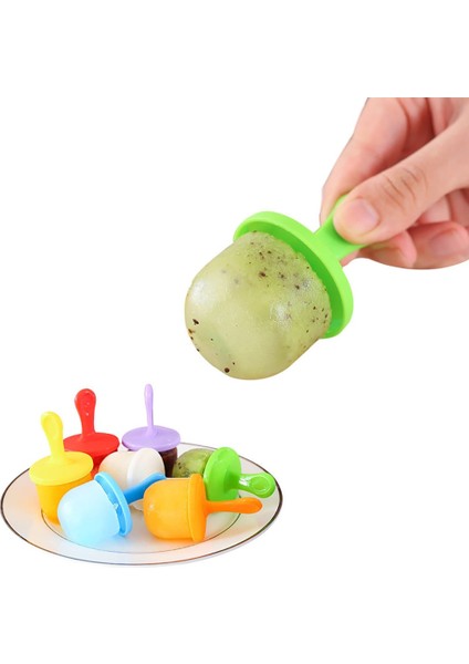 Q-Bluee Dondurma Buz Pops Kalıp Taşınabilir Silikon Popsicle Kalıp Topu Makinesi Bebek Dıy Gıda Takviyesi Araçları Meyve Sarsıntı (Yurt Dışından) indirimleri