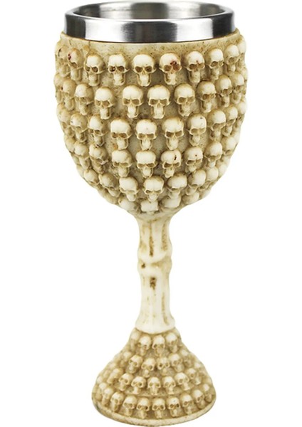 D Kafatası Şekli Reçine Paslanmaz Çelik Yenilik Tatil Dekorasyonu ile Cadılar Bayramı Kadehi (Yurt Dışından) fırsatları