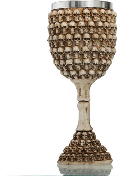 D Kafatası Şekli Reçine Paslanmaz Çelik Yenilik Tatil Dekorasyonu ile Cadılar Bayramı Kadehi (Yurt Dışından) indirimleri