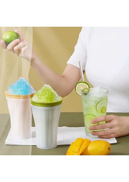 Turuncu Yaz Sıkma Ev Yapımı Milkshake Şişesi 150 ml Hap Geçirmez Smoothie Kupası Tutam Hızlı Soğutma Sihirli Fincan Dondurma Slushy Maker (Yurt Dışından)