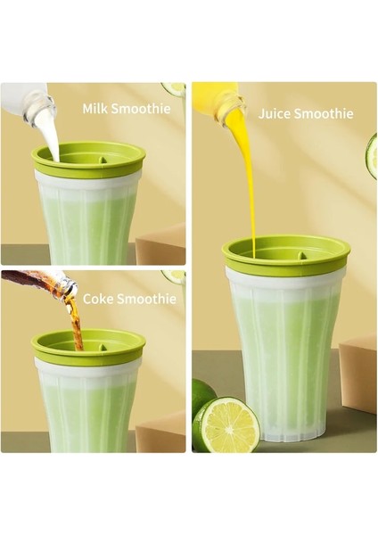 Turuncu Yaz Sıkma Ev Yapımı Milkshake Şişesi 150 ml Hap Geçirmez Smoothie Kupası Tutam Hızlı Soğutma Sihirli Fincan Dondurma Slushy Maker (Yurt Dışından)