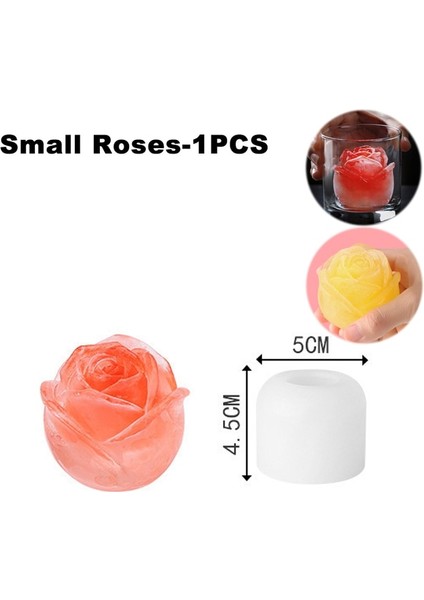 Küçük Güller-1pcs Silikon Kalıp Ayı Şekli Buz Küpü Makinesi Çikolatalı Kek Kalıp Şeker Hamur Kalıp Kahve Süt Çay Viski Buz Kalıp (Yurt Dışından)