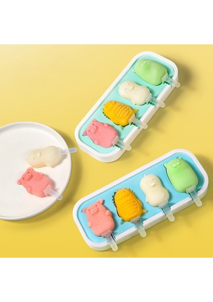 Tpr-Mavi Dondurma Kalıbı Ev Dondurma Popsicle Dondurma Popsicle Peynir Çubuğu Modeli Çocuk Gıda Sınıfı Silikon Dondurma (Yurt Dışından)