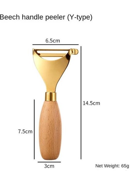 06 Ahşap Saplı Kazma Topu Kaşık Modern Minimalist 304 Paslanmaz Çelik Soyma Bıçağı Meyve Aracı Havalandırma Deliği Oyma Bıçağı (Yurt Dışından)