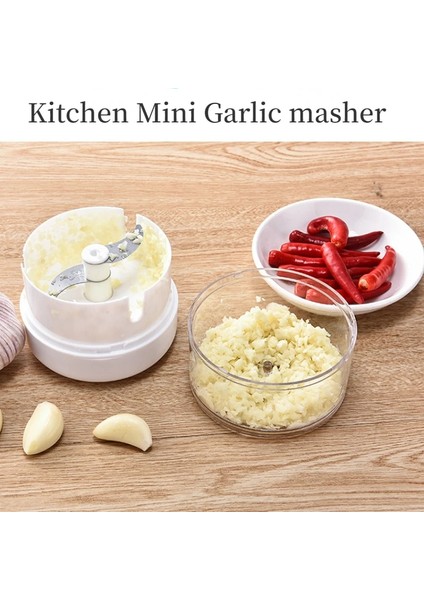 Tip 1-Beyaz Mutfak Alet Mini Sarımsak Doğrayıcı Soğan Sarımsak Manuel Kırıcı Çok Fonksiyonlu Sarımsak Kıyma Makinesi Yardımcı Gıda Makinesi (Yurt Dışından)