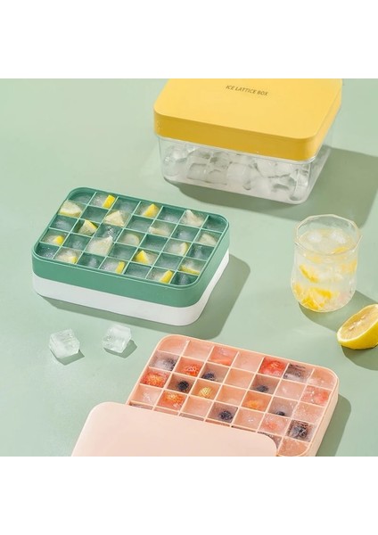 1 Ice Cube Tepsi Seti Yeni Silikon Buz Kalıbı ve Saklama Kutusu 2'si 1 Arada Ice Cube Tepsi Yapımı Kalıp Kutusu Maker Bar Mutfak Aksesuarları Mutfak Eşyaları Ev Aletleri (Yurt Dışından)