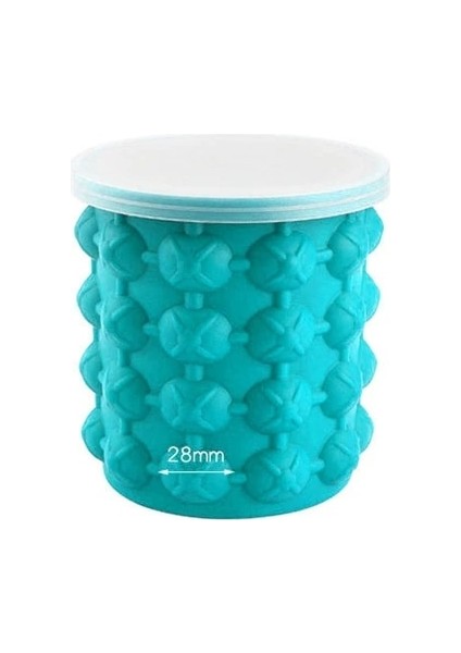 L 1100 ml Silikon Buz Küpü Makinesi Buz Küpü Kalıp Tepsisi Kapaklı Taşınabilir Kova Şarap Buzluk Çanta Bira Dolabı Mutfak Parti Içecek Viski (Yurt Dışından)