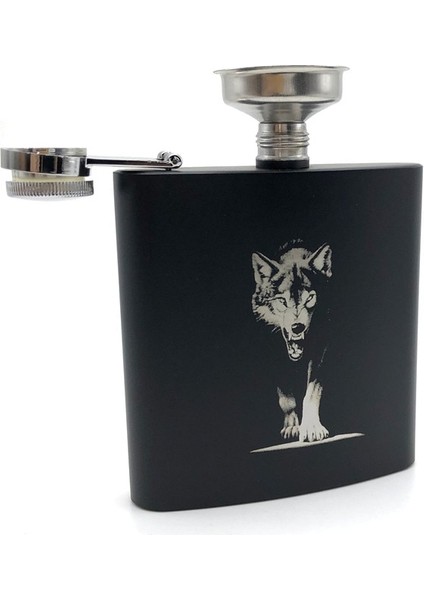 L Alalinong B110 Siyah Cep Şişesi 6 Oz Paslanmaz Çelik Kişiselleştirilmiş Lazer Kazınmış Şişe Alkol Likör Viski Rom Bir Huni ile (Yurt Dışından) fırsatları