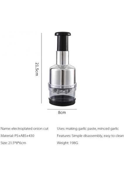B02 Yeşil Uygun Sarımsak Ezici Soğan Fındık Öğütücü Manuel Güvenli Verimli Meyve Sebze Kıyıcı Mutfak Çok Fonksiyonlu Sarımsak Büküm Kutusu (Yurt Dışından)
