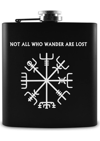 VK02 6oz Çeliksiz Cep Şişesi Cep Taşınabilir Şişe, Şarap / Alkol Için Vegvisir Viking'den Esinlenilmiştir (Yurt Dışından) modelleri