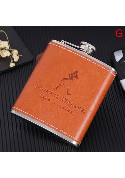 G 7oz Cep Şişesi Paslanmaz Çelik Seyahat Flagon Şarap Viski Potu Likör Şişesi (Yurt Dışından)