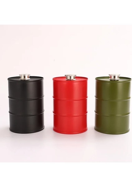 Kırmızı 25OZ 750ML Votka Yağ Varilleri Şişe Viski Flagon Yağ Varil Votka Viski Sürahisi Taşınabilir Paslanmaz Çelik Alkol Likör Cep Şişesi (Yurt Dışından)