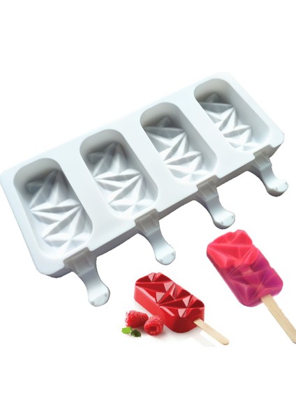 Büyük 4 Hücre Silikon Dondurma Kalıp Buz Pop Küp Popsicle Varil Kalıp Tatlı Dondurucu Suyu Dıy Kalıp Makinesi Araçları Dondurma Çubuğu (Yurt Dışından) modelleri