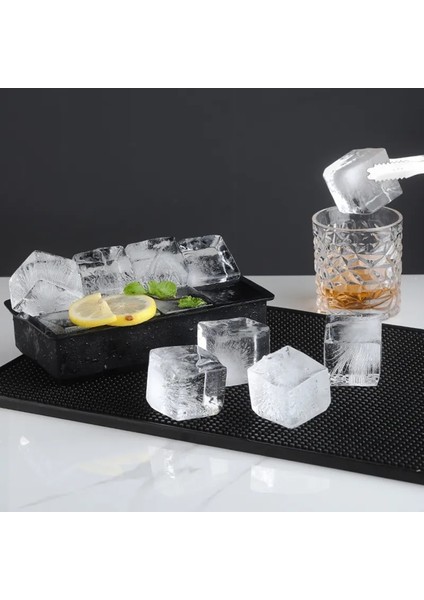 6 Izgara-Siyah-4pcs 4/6/8/15 Izgara Büyük Buz Kalıbı Kalıp Dev Jumbo Büyük Gıda Sınıfı Silikon Buz Küpü Kare Tepsi Kalıp Dıy Buz Yapım Makinesi Buz Küpü Tepsi (Yurt Dışından) modelleri