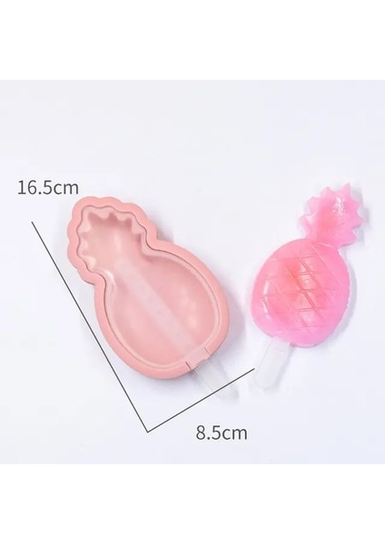 1 Adet-Bir Silikon Kalıp Ananas Çilek Dondurma Kalıp Kapaklı Buz Kalıbı Yeniden Kullanılabilir Çikolata Şeker Çubuğu Dıy Tatlı Aracı Gıda Sınıfı (Yurt Dışından)