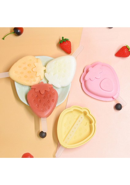 1 Adet-Bir Silikon Kalıp Ananas Çilek Dondurma Kalıp Kapaklı Buz Kalıbı Yeniden Kullanılabilir Çikolata Şeker Çubuğu Dıy Tatlı Aracı Gıda Sınıfı (Yurt Dışından) fırsatları