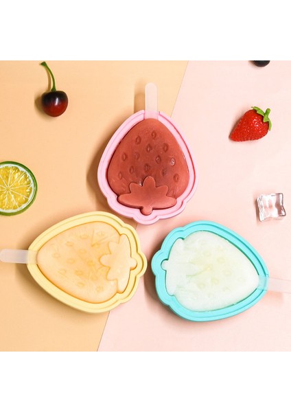 1 Adet-Bir Silikon Kalıp Ananas Çilek Dondurma Kalıp Kapaklı Buz Kalıbı Yeniden Kullanılabilir Çikolata Şeker Çubuğu Dıy Tatlı Aracı Gıda Sınıfı (Yurt Dışından) indirimleri