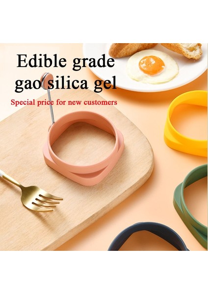 A-Pembe Sindax Yumurta Gözleme Halkaları Kalıpları Halka Gıda Sınıfı Silikon Çift Amaçlı Omlet Kek Kalıbı Gözleme Yapımcısı Mutfak Aksesuarları Yumurta Aracı (Yurt Dışından)