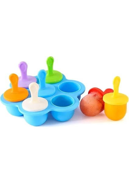 Mavi Silikon Popsicle Kalıpları Buz Pop Kalıpları Gıda Sınıfı Buz Yapıcı Dıy Gıda Takviyesi Araçları Meyve Sarsıntı Aksesuarları Dondurma Kalıp (Yurt Dışından)