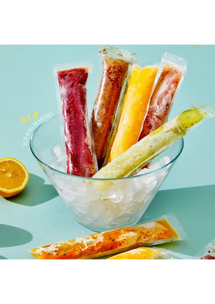 20 Adet 4X28 cm 20/60 Adet Tek Kullanımlık Buz Popsicle Kalıp Mühürlü Çanta Bpa Ücretsiz Dondurucu Tüpler Zip-Kilit Dondurma Suyu Meyve Yaz Smoothies Yapımı (Yurt Dışından)