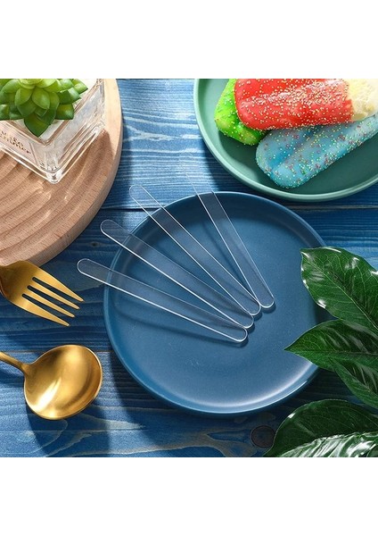 100 Adet 20-100 Adet/takım Şeffaf Akrilik Dondurma Çubuğu Renkli Gıda Sınıfı Çikolata Lolipop Buz Küpü Tutucu Popsicle Mutfak Aksesuarları (Yurt Dışından)