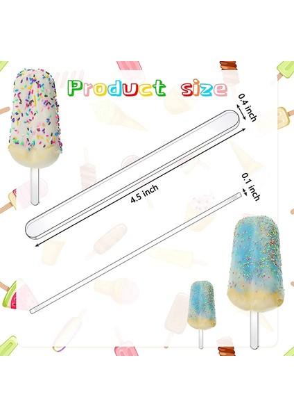 100 Adet 20-100 Adet/takım Şeffaf Akrilik Dondurma Çubuğu Renkli Gıda Sınıfı Çikolata Lolipop Buz Küpü Tutucu Popsicle Mutfak Aksesuarları (Yurt Dışından) fırsatları