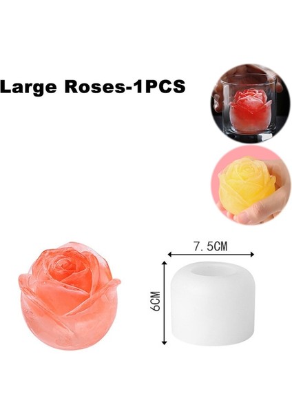 Büyük Güller-1pcs Silikon Kalıp Ayı Şekli Buz Küpü Makinesi Çikolatalı Kek Kalıp Şeker Hamur Kalıp Kahve Süt Çay Viski Buz Kalıp (Yurt Dışından)