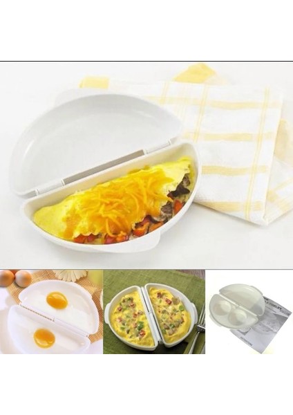Beyaz 1 Adet Kullanışlı Iki Yumurta Mikrodalga Omlet Ocak Yüksek Kaliteli Tava Mikrodalga Fırın Omlet Yumurta Vapur Ev Mutfak Aksesuarları (Yurt Dışından) indirimleri