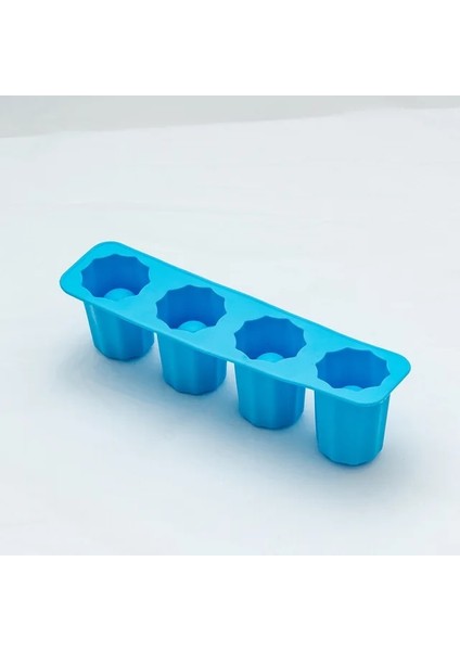 C5 Dıy Buz Izgarası Silikon Buz Izgarası Kalıp Dört Delikli Buz Bardağı Silikon Buz Kalıp Amerikan Kahve Buz Kutusu Buz Yapıcı (Yurt Dışından)