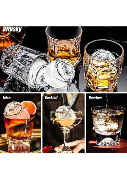 6 Delik Yeşil Gül Buz Küpü Kalıpları Silikon Buz Kalıp 3D Gül Çiçek Şekli Buz Küpü Tepsileri Kokteyller Için Dıy Buz Topu Makinesi Suyu Viski (Yurt Dışından) fırsatları