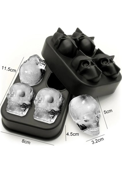 Elmas 3D Silikon Elmas Kafatası Buz Kalıp Tepsisi Istiflenebilir Silikon Buz Küpü Kalıpları Viski Kokteyller Için Içecekler Buzlu Çay Bloom Gül (Yurt Dışından) modelleri