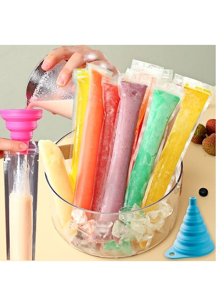 5.5X28 cm 20 Adet 20/60X Tek Kullanımlık Buz Popsicle Kalıp Çanta Bpa Ücretsiz Dondurucu Tüp Zip Seals ile Yoğurt Dondurma Çubukları Suyu Meyve Smoothies Çanta (Yurt Dışından)