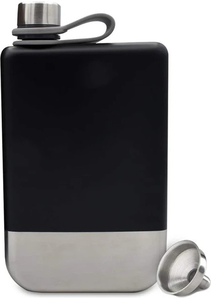 9 Oz Siyah Lmetjma Premium Cep Şişesi Viski Için 9 Oz 304 Paslanmaz Çelik Cep Şişesi Huni ile Sızdırmaz Kamp Viski Şişesi KC0444 (Yurt Dışından)